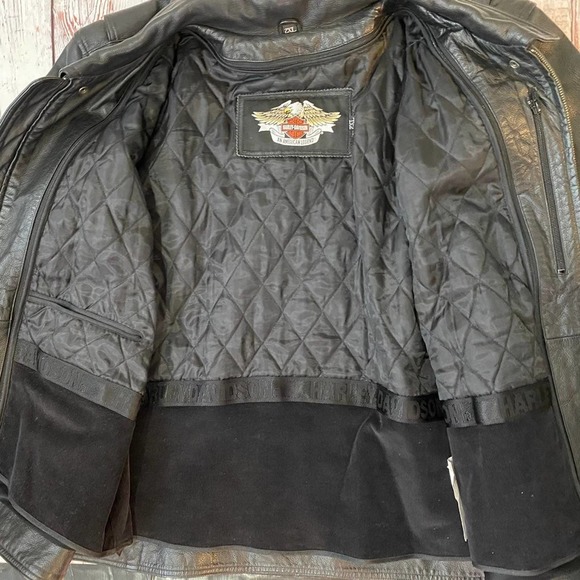 Harley-Davidson Old Forge Leather Motorcycle Jacket - 2XL - Picture 6 of 12